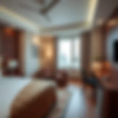 Cozy hotel room with modern decor