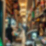 Vibrant souk showcasing traditional goods