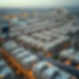 Aerial view of Ajman Musharif showcasing residential developments