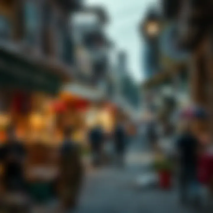 A vibrant market scene in Al Khan highlighting local culture