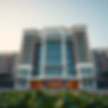 Architectural Mastery of Al Marjan Building Stunning architectural facade of the Al Marjan Building