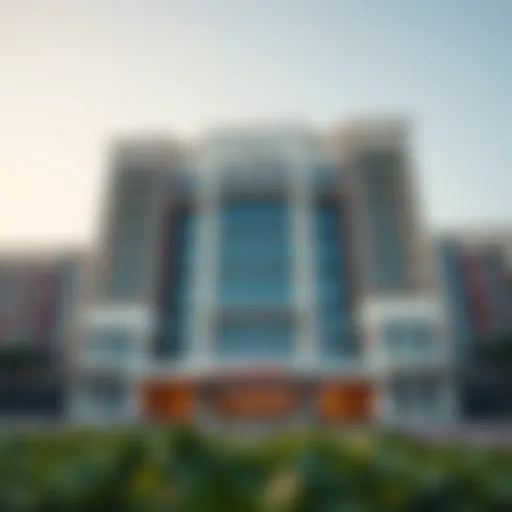 Architectural Mastery of Al Marjan Building Stunning architectural facade of the Al Marjan Building