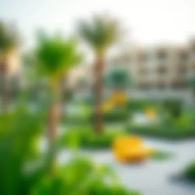 Vibrant community park in Al Nahda II filled with greenery and recreational spaces