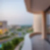 A panoramic view showcasing the architectural landscape of Al Quli’a in Sharjah