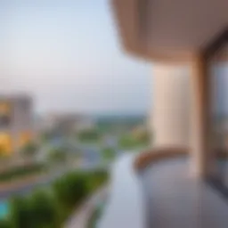 A panoramic view showcasing the architectural landscape of Al Quli’a in Sharjah