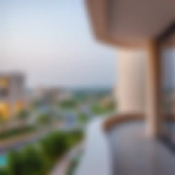 A panoramic view showcasing the architectural landscape of Al Quli’a in Sharjah