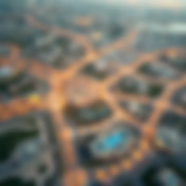 Aerial view of Al Qusais showcasing connectivity to major areas