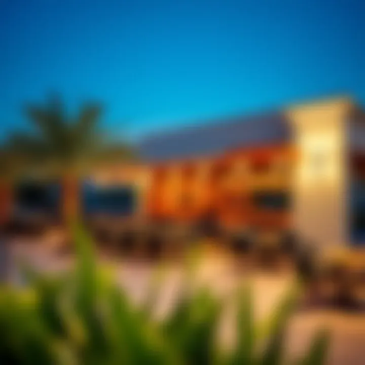 A vibrant outdoor dining experience in Al Qusais showcasing diverse cuisine