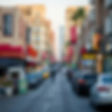 Vibrant Street View of Al Seef A vibrant street view of Al Seef with local attractions