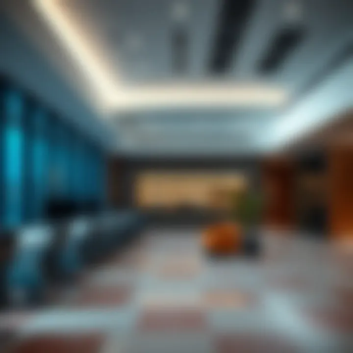 Interior Workspace of Aldar HQ Building Interior shot of Aldar HQ demonstrating innovative workspace design