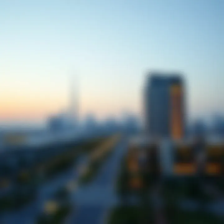 Scenic view of Almaya Silicon Oasis skyline