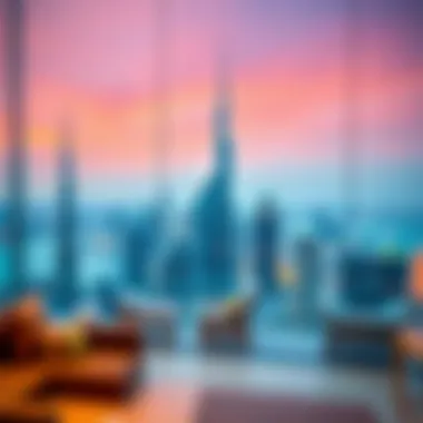 Stunning Dubai Skyline View Stunning view of the Dubai skyline from the hotel