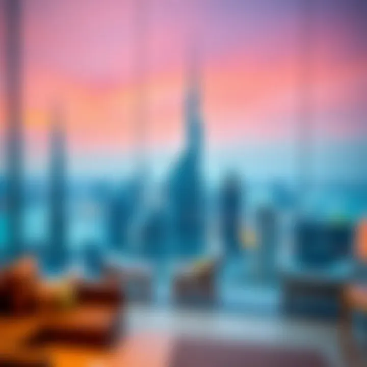 Stunning Dubai Skyline View Stunning view of the Dubai skyline from the hotel