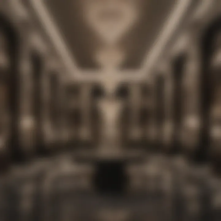 Luxurious interior lobby of Baccarat Hotel Dubai with exquisite decor
