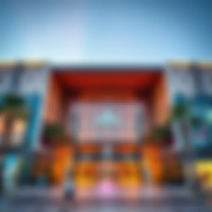 Modern Architectural Brilliance of Barari Mall Architectural facade of Barari Mall showcasing modern design elements