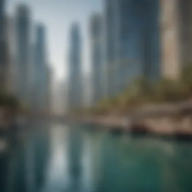 Serene Dubai Marina Scene Tranquil waters of the Dubai Marina