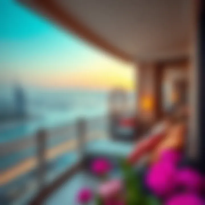 Scenic view from a family hotel apartment balcony in Dubai