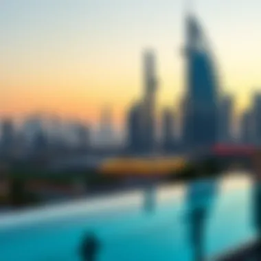 Scenic view of Dubai skyline