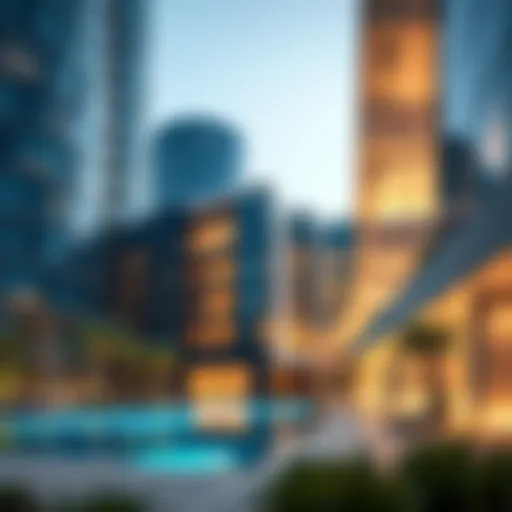 Architectural Marvel of Binghatti Azure Stunning architectural design of Binghatti Azure showcasing modern luxury