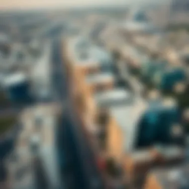 Aerial view of thriving neighborhoods in Bur Dubai