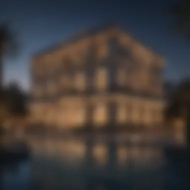 Nighttime Elegance of برج الموجة Nighttime illumination of برج الموجة showcasing its design