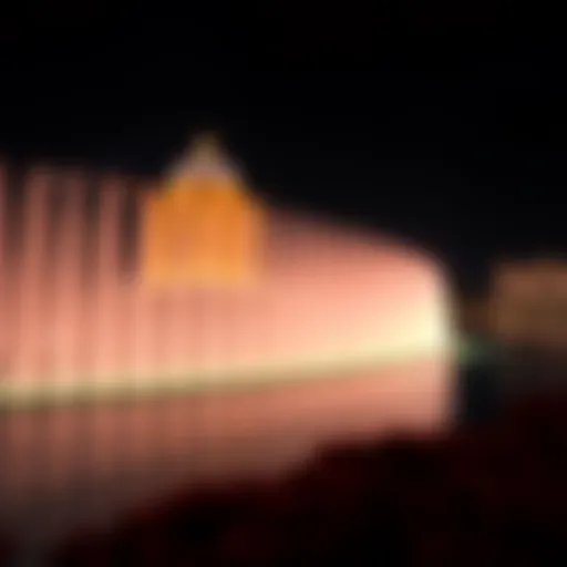 Evening Splendor of Burj Fountain Burj Fountain illuminated at night