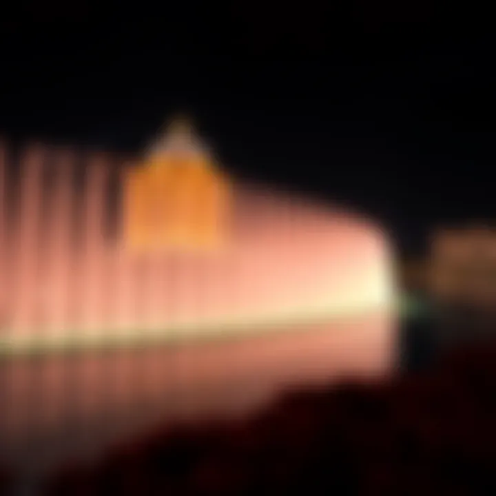 Evening Splendor of Burj Fountain Burj Fountain illuminated at night