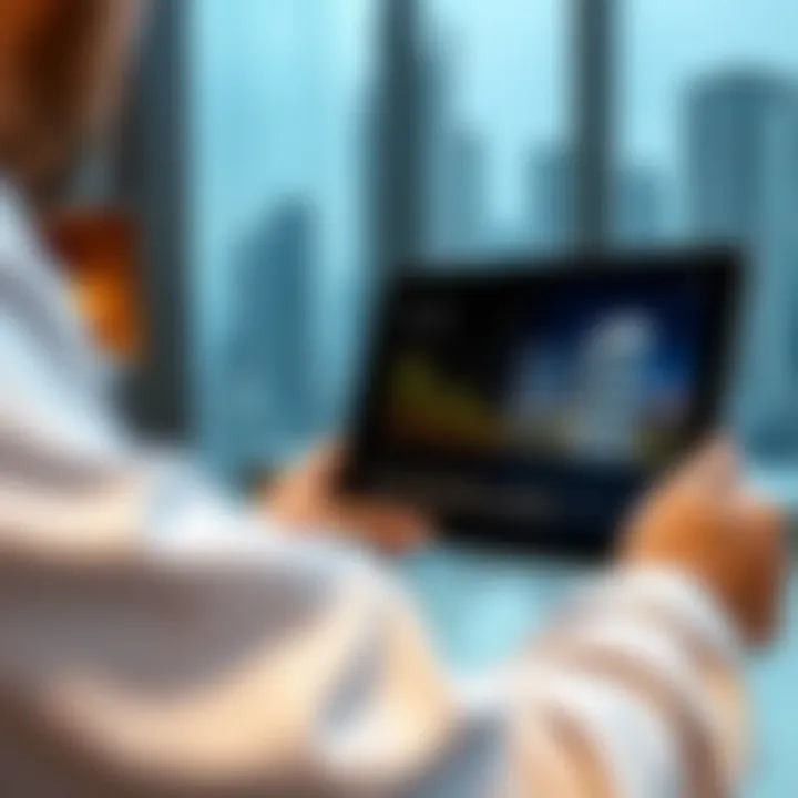 Real estate investment analysis on a digital tablet