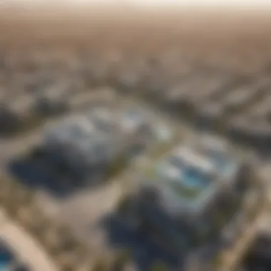 Modern Architecture in Buteena Aerial view of Buteena neighborhood showcasing modern architecture