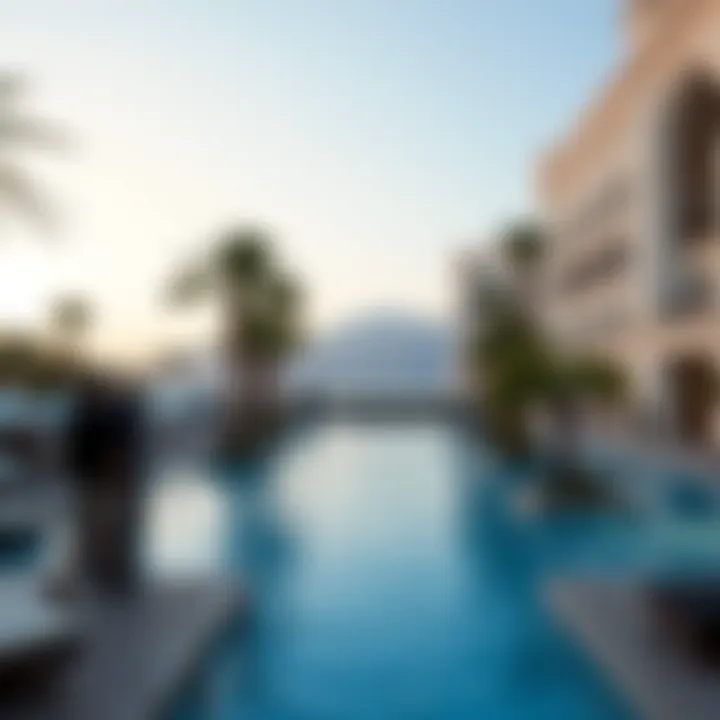 Luxurious Pool Area at Caesars Palace Luxurious pool area with beachfront access at Caesars Palace