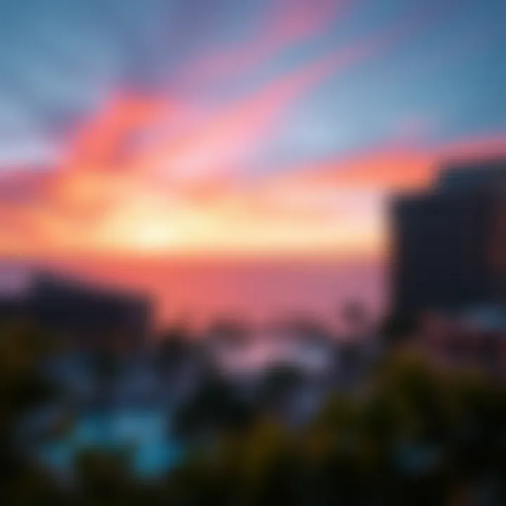 Sunset View from Caesars Palace Blue Waters Stunning sunset view from the resort highlighting its prime location