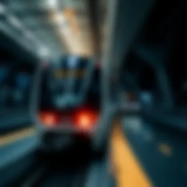 Dubai Metro Train in Action Dubai Metro train in motion