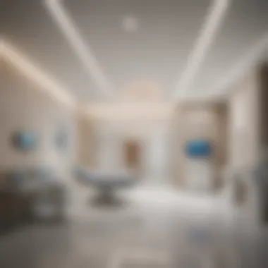 Modern clinic interior showcasing healthcare technology