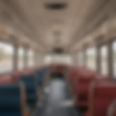 Interior of a Dubai bus highlighting passenger comfort