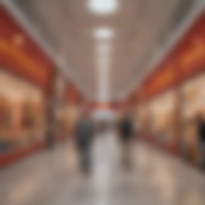 A bustling shopping environment within Dragon Mart