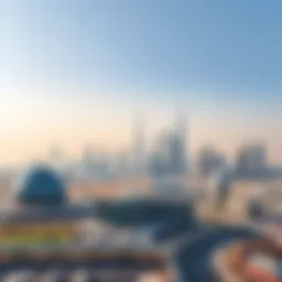 A panoramic view of Dubai's skyline showcasing modern infrastructure