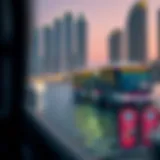 A detailed view of the Dubai Water Bus routes