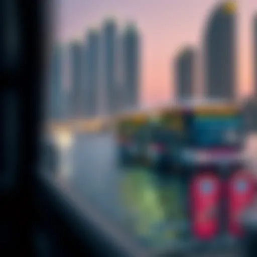 A detailed view of the Dubai Water Bus routes