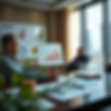 Strategic Investment Planning in Real Estate A strategic financial planning session with property investment charts