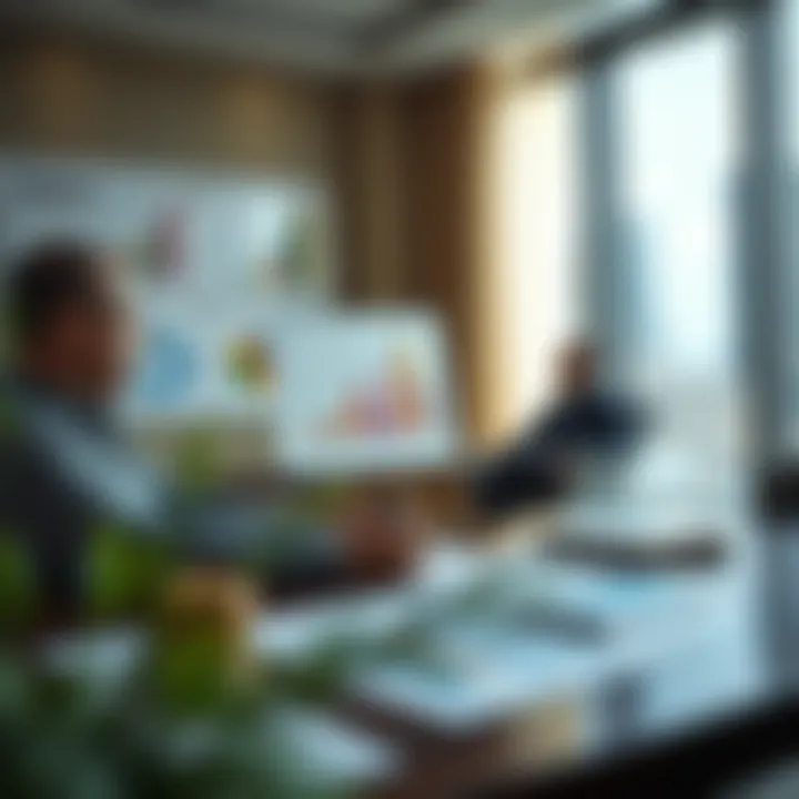 Strategic Investment Planning in Real Estate A strategic financial planning session with property investment charts