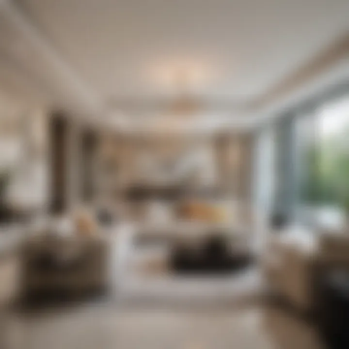 Modern living space showcasing interior design at Crest Grande Sobha