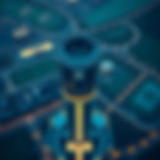 Aerial Perspective of Cricket Tower Aerial view of Cricket Tower in Dubai's Sports City