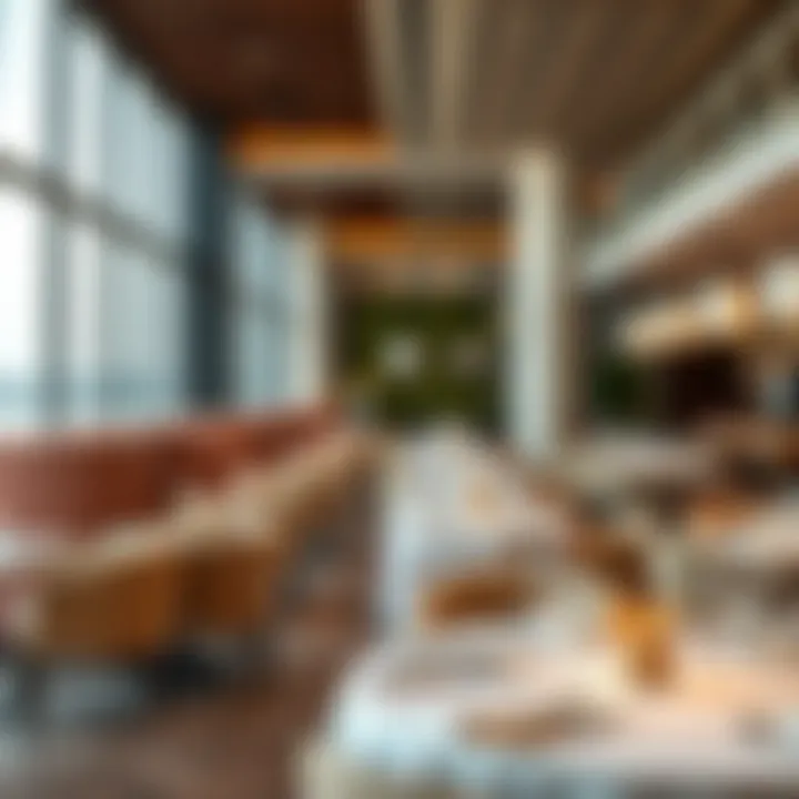 Elegant Fine Dining at Yas Bay Elegant ambiance of a fine dining restaurant at Yas Bay