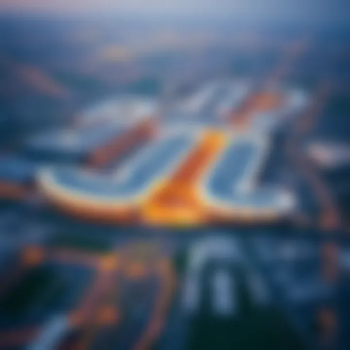 Aerial Perspective of Dafza Aerial view of Dubai Airport Freezone Authority