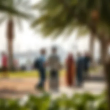 Community gathering in Deira park