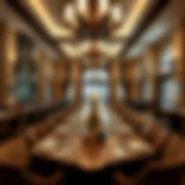 Elegant dining setup at a fine restaurant in Arabian Ranches 2