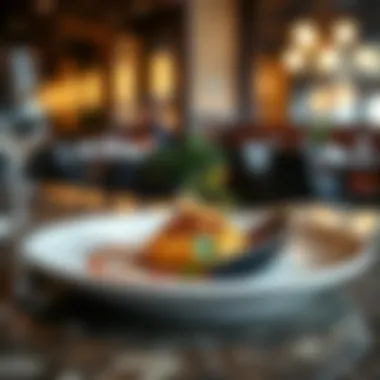 Gourmet Culinary Art A close-up of a gourmet dish beautifully plated