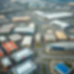 Aerial view of Dubai Investment Park showcasing its vast infrastructure