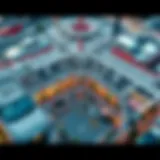 Aerial View of Dubai Mall Parking Areas Aerial view of Dubai Mall parking areas