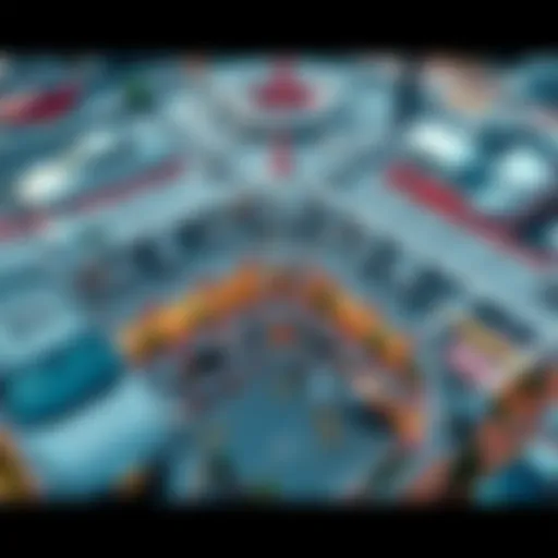 Aerial View of Dubai Mall Parking Areas Aerial view of Dubai Mall parking areas